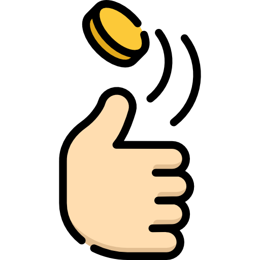 Coin toss illustration